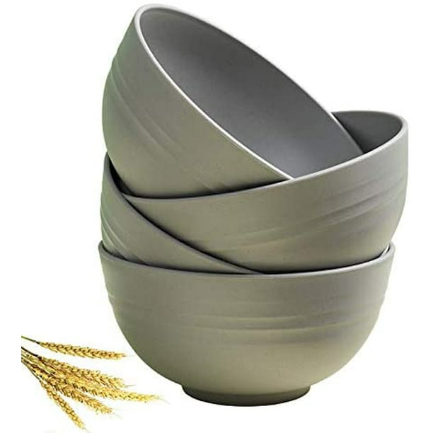 Greenandlife 4bowls+4spoons Dishwasher & Microwave Safe Wheat Straw Cereal Bowl